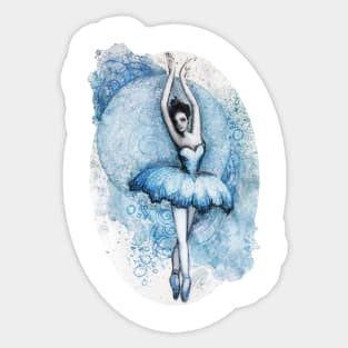 Blue Ballerina Sticker